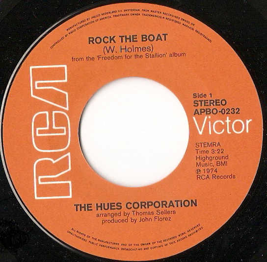 The Hues Corporation – Rock the Boat (7"si NL 1974) vg++/vg - Image 2