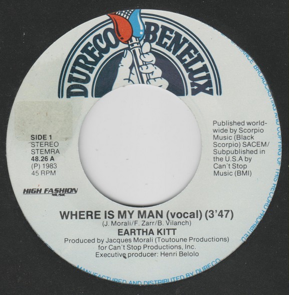 Eartha Kitt – Where is My Man (7"si NL 1983) nm/vg+ - Image 2