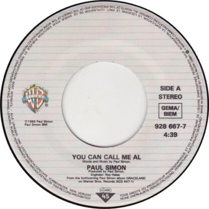 Paul Simon ‎– You Can Call Me Al (7"si Germany 1986) nm/vg+ - Image 3
