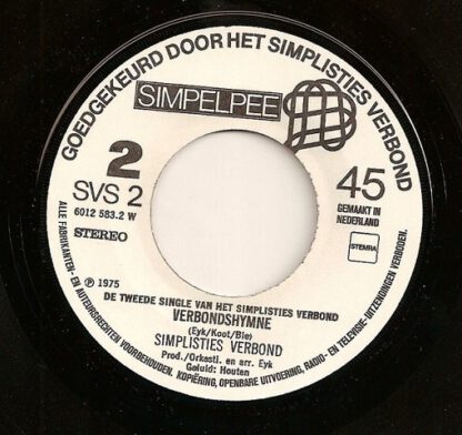 Het Simplisties Verbond ‎(Koot & Bie) – Stoont als een Garnaal  (7"si NL 1975) - Image 2
