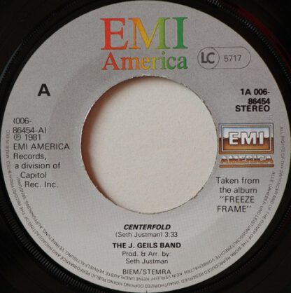 The J. Geils Band ‎– Centerfold (7"si NL 1981) - Image 3
