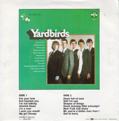 Yardbirds ‎– For Your Love / Evil Hearted You / Still I'm Sad / I'm a Man (7"EP NL 1974 re-release) - Image 2