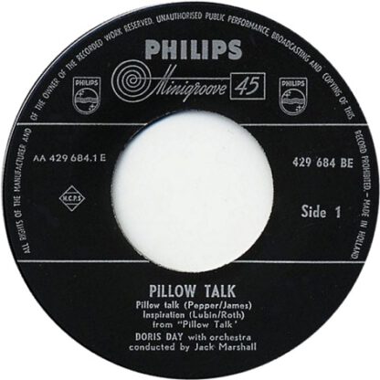 Doris Day ‎– Pillow Talk (7"EP NL 1960) vg++/vg++ - Image 3
