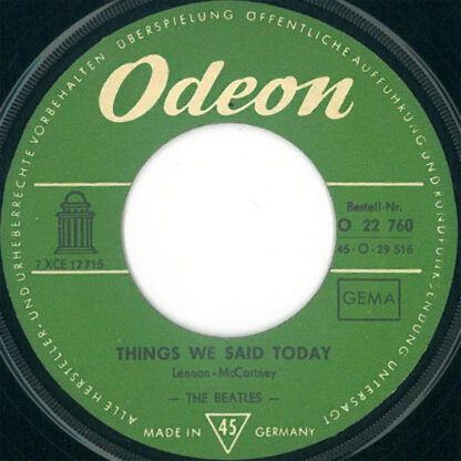 The Beatles ‎– A Hard Day's Night / Things We Said Today (7"si Germany 1964) - Image 2