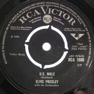 Elvis Presley ‎with The Jordanaires ‎– U.S. Male / Stay Away (7"si UK 1968) vg+