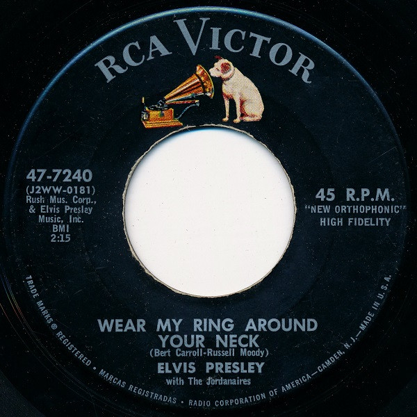 Elvis Presley – Wear My Ring Around Your Neck (7"si US 1958) nm!