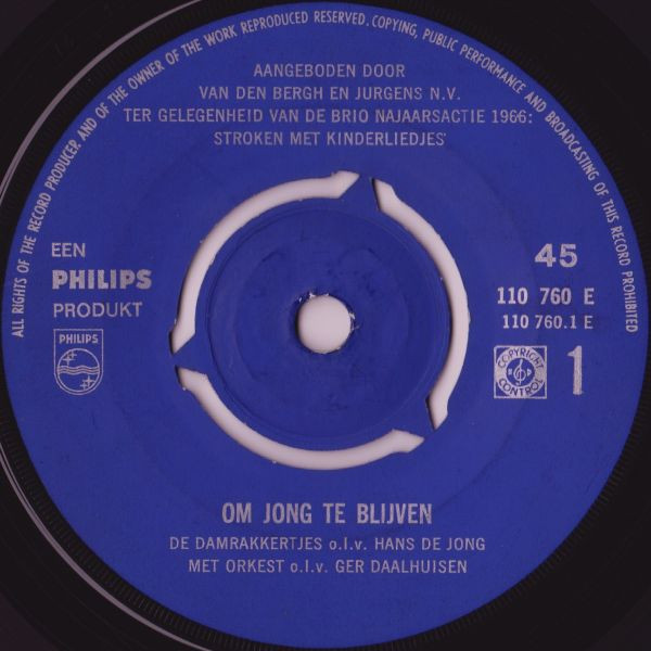 De Damrakkertjes – Om Jong Te Blijven (7"EP NL 1966)