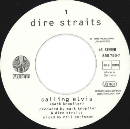 Dire Straits ‎– Calling Elvis (7"si Germany 1991) vg++/vg+ - Image 3