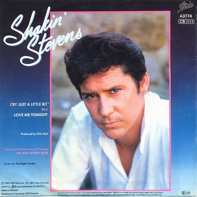 Shakin' Stevens – Cry Just a Little Bit (7"si NL 1983) - Image 2