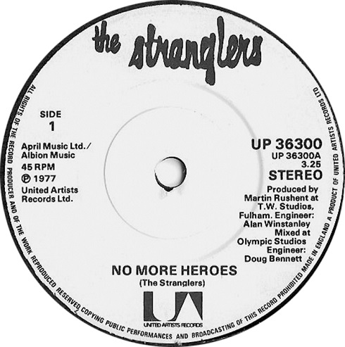 The Stranglers – No More Heroes (7"si UK 1977) RARE Collector's Item... especially in this condition!!