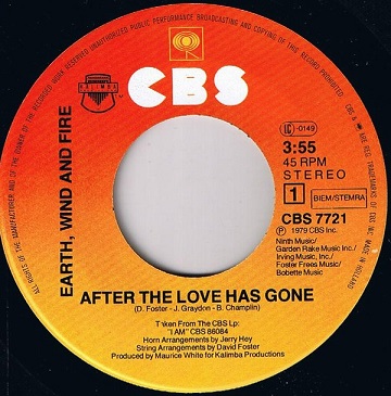 Earth, Wind & Fire – After the Love Has Gone (7"si NL 1979) - Image 3