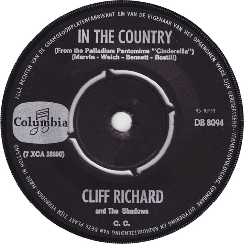 Cliff Richard and The Shadows – In The Country (7"si NL 1966) nm-