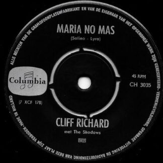Cliff Richard ‎– Maria No Mas / Tus Besos (7"si NL 1964) vg++