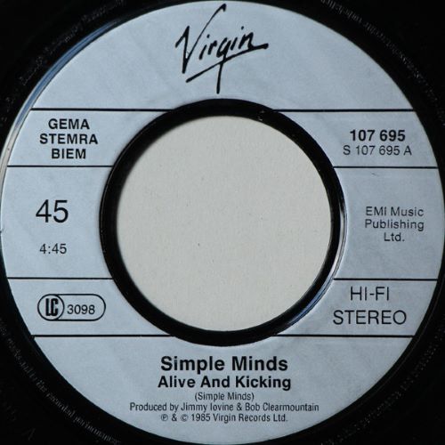 Simple Minds – Alive & Kicking (7"si Germany 1985) nm/vg+ - Image 3