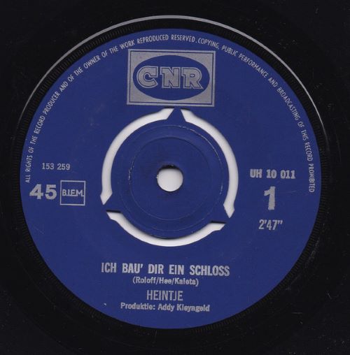 Heintje – Ich Bau' Dir Ein Schloss (7"si NL 1968) vg++
