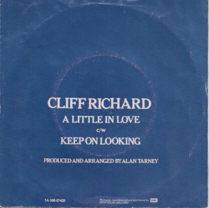 Cliff Richard ‎– A Little In Love (7"si NL 1980) nm/vg+ - Image 2