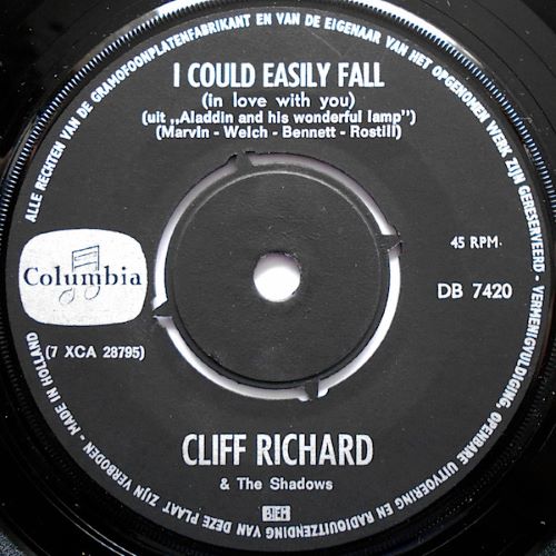 Cliff Richard – I Could Easily Fall ( In Love With You) 7"si NL 1964 vg++/vg - Image 2