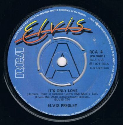 Elvis Presley ‎– It's Only Love (7"si UK 1980) nm/vg+ - Image 3