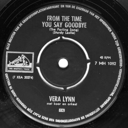Vera Lynn ‎– Land of Hope and Glory / From the Time You Say Goodbye (7"si NL 1963) vg - Image 2