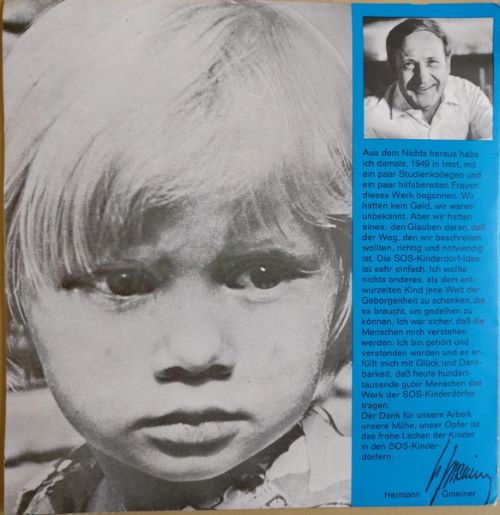 SOS Kinderdorf - Kinder - Singen Fur Sie (7"mini-lp Germany 1974) vg+/vg++ - Image 2