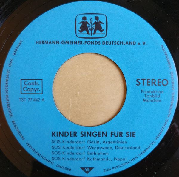 SOS Kinderdorf - Kinder - Singen Fur Sie (7"mini-lp Germany 1974) vg+/vg++ - Image 3
