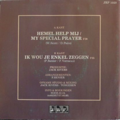 Toni Servi ‎– Hemel Help Mij (7"si Belgium 1992) vg++/vg+ - Image 2