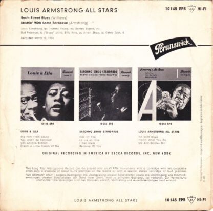 Louis Armstrong All Stars – Basin Street Blues (7"si Germany 1959) vg++/vg+ - Image 2