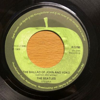 The Beatles ‎– The Ballad of John and Yoko / Old Brown Shoe (7"si NL 1976) Re-release vg/vg+