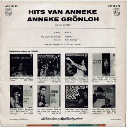 Anneke Grönloh ‎– Hits Van Anneke (7"EP NL 1963) vg++/vg+++ - Image 2