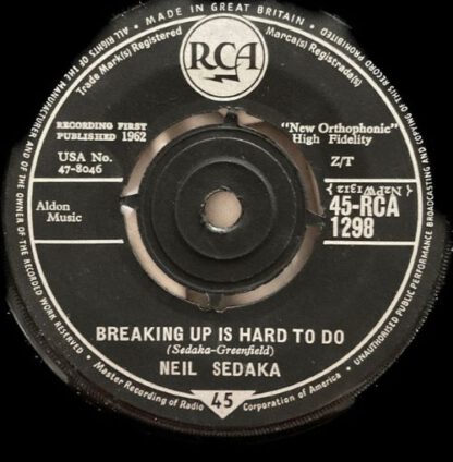 Neil Sedaka - Breaking Up is Hard To Do (7"si UK 1962) Extremely Rare MISprint nm