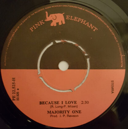 Majority One ‎– Because I Love (7"si NL 1971) vg++/vg++ - Image 2
