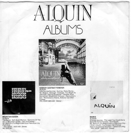 Alquin – Wheelchair Groupie (7"si NL 1975) vg+++/vg+ - Image 2