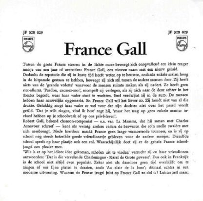 France Gall et ses Petits Amis ‎– Sacré Charlemagne / Au Clair de la Lune (7"si NL 1964) nm/vg++ - Image 2