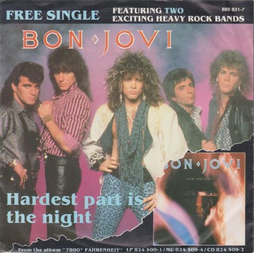 Bon Jovi – Hardest Part is the Night / TNT – Seven Seas (7"si NL 1985) nm/vg++