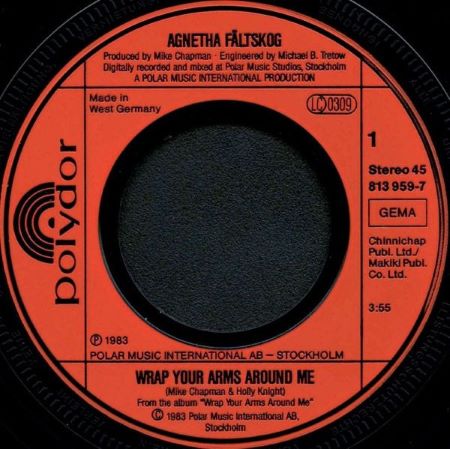 ABBA's Agnetha Fältskog – Wrap Your Arms Around Me (7"si Germany 1983) nm/nm - Image 3