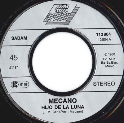 Mecano – Hijo de la Luna (7"si Belgium 1988) nm/nm - Image 3