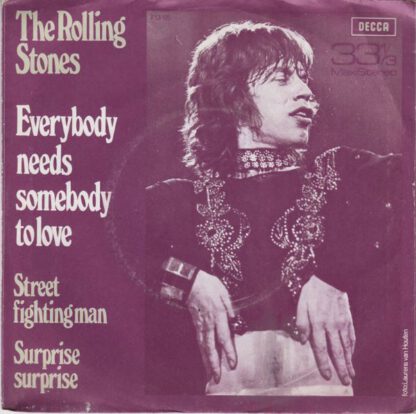 The Rolling Stones ‎– Street Fighting Man / Surprise Surprise / Everybody Needs Somebody to Love (7" 33 1/3rpm EP NL 1971) nm-/vg++ - Image 2