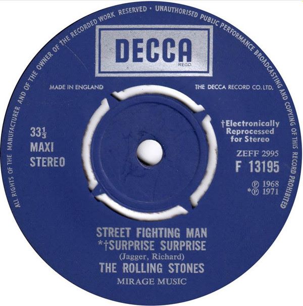 The Rolling Stones – Street Fighting Man / Surprise Surprise / Everybody Needs Somebody to Love (7" 33 1/3rpm EP NL 1971) nm-/vg++ - Image 3