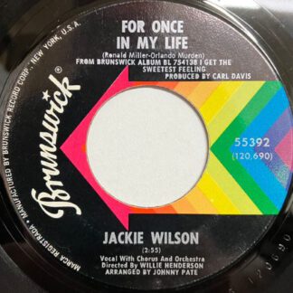 Jackie Wilson ‎– For Once in my Life / You Brought About a Change (7"si US 1968) vg++/nm-