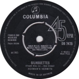 Herman's Hermits ‎– Silhouettes (7"si NL 1965) vg