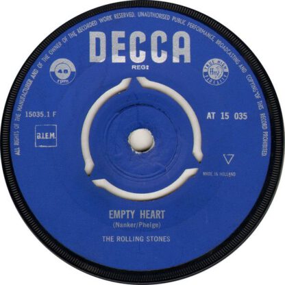 The Rolling Stones - Empty Heart / Around and Around (7"si NL 1964) vg