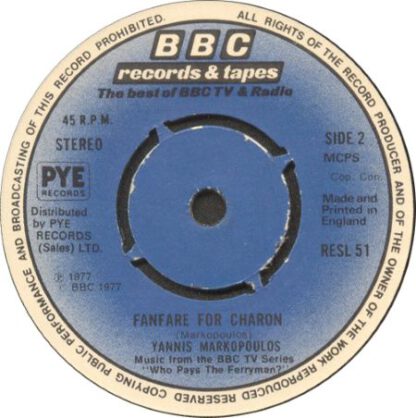 Yannis Markopoulos ‎– Who Pays the Ferryman? (7"si UK 1977) vg+ - Image 2