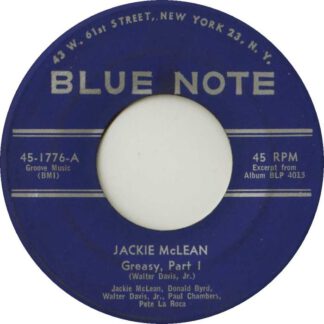 Jackie McLean – Greasy (Part 1 & 2) 7"si US 1960 vg++