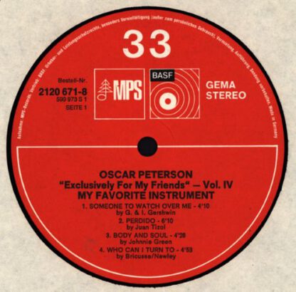 Oscar Peterson ‎– My Favorite Instrument - Oscar Peterson Vol. IV (LP Germany 1974) nm/nm- - Image 3