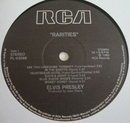Elvis Presley ‎– Rarities (12 Songs in Very Special Versions) LP NL 1982 (nm/nm) - Image 3