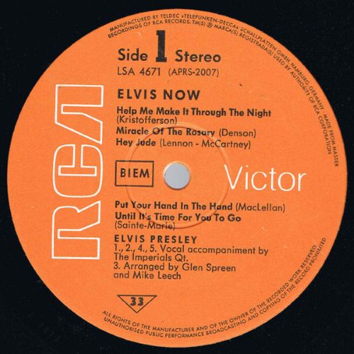 Elvis Presley – Elvis Now (LP Germany 1972) vg+/vg++ - Image 3