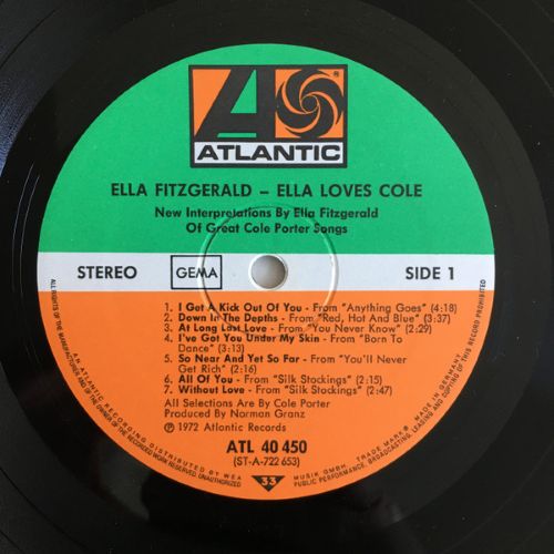 Ella Fitzgerald – Ella Loves Cole (LP Germany 1973) vg++/vg++ - Image 3