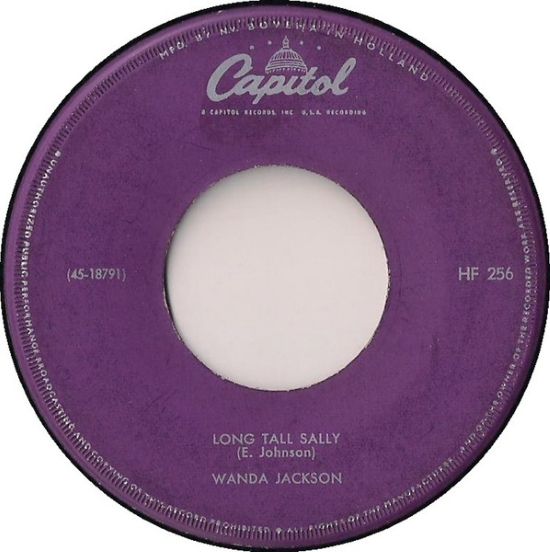 Wanda Jackson – Let's Have a Party / Long Tall Sally (7"si NL 1960) vg++/vg++ - Image 2