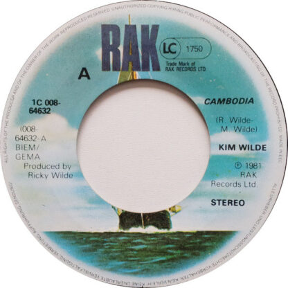 Kim Wilde - Cambodia (7"si NL 1981) nm/nm- - Image 2