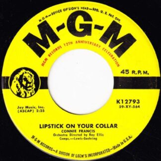 Connie Francis ‎– Lipstick On Your Collar / Frankie (7"si US 1959) vg+/vg+
